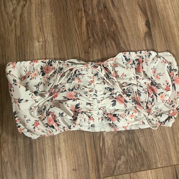 Sexy Off Shoulder Floral Printed Side Slit Two-Piece Maxi Dress Sz medium - Picture 6 of 8